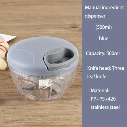 STAINLESS MANUAL CHOPPER - QUICK FOOD PREP SOLUTION